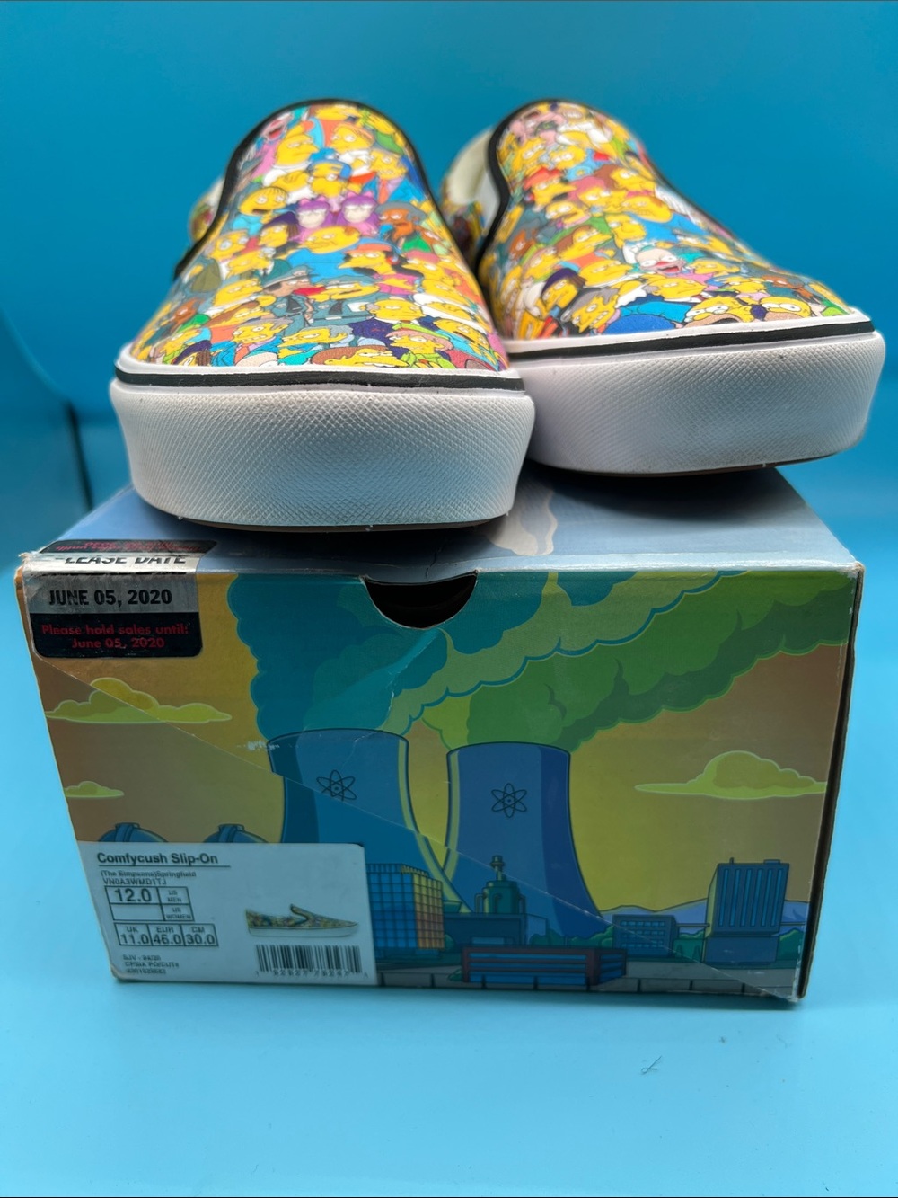 Rare Vans The Simpsons Slip-On Shoes Men’s 12 Comfycush used once